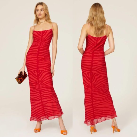 Ronny Kobo Collection Dresses & Skirts - Ronny Kobo Scarlette Zebra Silk Maxi Dress 17054